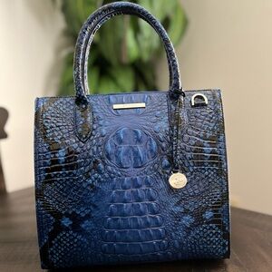 Brahmin Caroline Melbourne Embossed Leather Satchel